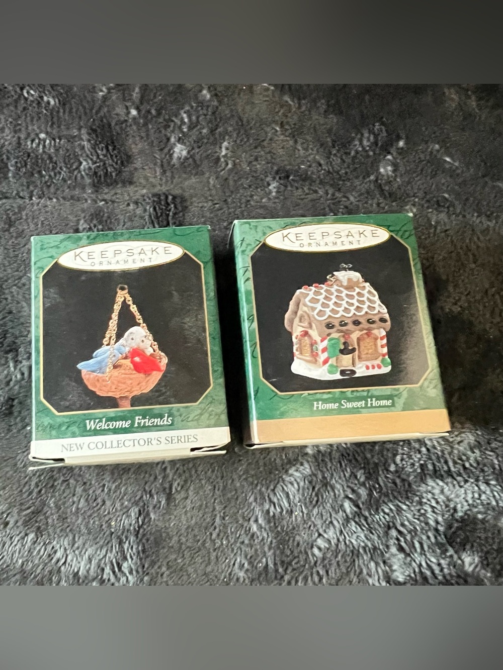 Hallmark Miniature Keepsake 1997 Ornament Bundle: Bird’s Nest/Gingerbread House